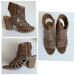 Sugar Brown Strappy Heeled Sandals